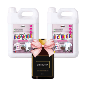 Pachet 2 × Detergent profesional rufe albe, colorate & negre 5L + Parfum de rufe Euphoria CADOU